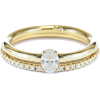 Oval Diamond Unique Engagement Rings Set - 戒指 - 