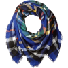 Oversized Square Plaid Scarf - Cachecol - 