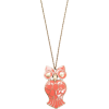 Owl Necklaces Pink - ネックレス - 
