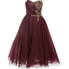 PAMELA ROLAND embroidered cocktail dress - ワンピース・ドレス - 