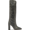 PARIS TEXAS Knee-high python-effect leat - Boots - 
