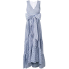 P.A.R.O.S.H. striped bow maxi dress - sukienki - 