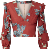 PATBO Floral Print Ruffle Blouse - Hemden - lang - 