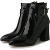 PATENT LEATHER BLOCK HEEL ANKLE BOOTS (2 - ブーツ - $59.97  ~ ¥6,750