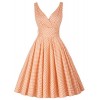 PAUL JONES Grace Karin Women V-Neck Vintage Dress 50s Swing Tea Dresses CL6295 - Dresses - $22.99 