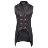 PAUL JONES Mens Gothic Steampunk Double Breasted Vest Brocade Waistcoat PJ0081 - Outerwear - $27.99 