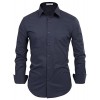 PAUL JONES Men's Regular Fit Classic Collar Business Dress Shirt - Shirts - $9.99 