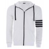 PAUL JONES Men's Stylish Slim Fit Long Sleeve Heavywhite Zip-up Hoodie - Outerwear - $9.99  ~ 8.58€