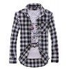 PEATAO Men Down Shirt Men Denim Shirt Checkered Shirts Casual Button-Down Shirts - Koszule - krótkie - $17.58  ~ 15.10€