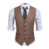 PEATAO Men's Suit Vest, V Neck 5 Button Slim Formal Business Casual Waistcoat - Marynarki - $9.99  ~ 8.58€
