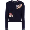 PETER PILOTTO Floral-appliquéd wool card - Pullovers - 