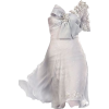 PIERRE KATRA light grey embellished dres - ワンピース・ドレス - 