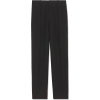 PLEATED PANTS IN RAISED-STRIPE WOOL SABL - Леггинсы - 