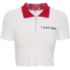 POLO collar sports casual top - T-shirts - $17.99 