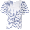 PORTSPURE striped lace-up top - Camisa - curtas - 