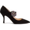 PRADA Crystal-buckle suede Mary-Jane pum - Classic shoes & Pumps - 