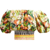 PRADA  Floral-print cotton-poplin crop t - Camisa - curtas - 