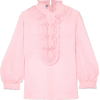 PRADA Ruffled Organza Blouse - 半袖衫/女式衬衫 - 