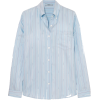 PRADA Striped silk-satin shirt - 半袖衫/女式衬衫 - 