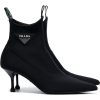 PRADA black pointed 65 neoprene sock boo - Boots - 