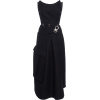 PRADA black strepless crepe dress - sukienki - 
