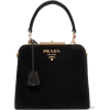 PRADA black velvet bag - ハンドバッグ - 