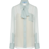 PRADA blow silk chiffon blouse - Košulje - kratke - 