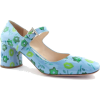 PRADA blue floral mary jane shoe - Scarpe classiche - 