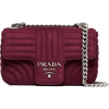 PRADA burgundy red diagramme small suede - バッグ クラッチバッグ - 