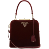 PRADA burgundy velvet bag - ハンドバッグ - 