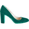 PRADA green VELVET BLOCK HEEL Pumps - Klasične cipele - 
