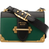 PRADA green and black Cahier cross body - Hand bag - 