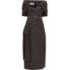 PRADA grey charcoal tweed dress - sukienki - 