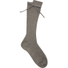 PRADA grey long ribbed knit socks bow - Uncategorized - 