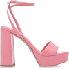 PRADA pink leather heel sandal - サンダル - 