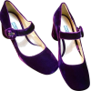 PRADA purple mary jane velvet pumps - Klasyczne buty - 
