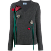 PRADA rose appliqué jumper - Long sleeves shirts - 