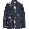 PÉRO navy floral embroidered denim jacke - Jacket - coats - 