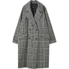PULL & BEAR grey and white checked coat - Jacken und Mäntel - 