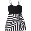 Panel Spaghetti Strap Dress - Obleke - 