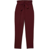 Paper-bag Pants - Burgundy - Ladies | H& - Spodnie Capri - 