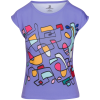 Pastel Mauve Abstract Print Fitted Tshir - T-shirts - $42.00 
