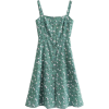 Pastoral Print Long Buttoned Strap Dress - 连衣裙 - $29.99  ~ ¥200.94