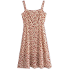 Pastoral Print Long Buttoned Strap Dress - Dresses - $29.99 