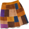 Patchwork Suede Mini - Skirts - 