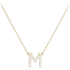Pavé M Initial Necklace - Uncategorized - £299.00 