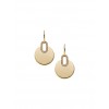 Pave Gold-Tone Disc Drop Earrings - Earrings - $125.00 