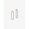 Pave Gold-Tone Drop Earrings - Earrings - $85.00 