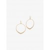 Pave Gold-Tone Hoop Earrings - Uhani - $95.00  ~ 81.59€