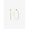 Pave Gold-Tone Hoop Earrings - Aretes - $95.00  ~ 81.59€